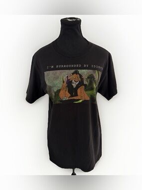 Disney Lion King Scar Graphic Tee Medium Black “I’m Surrounded By Idiots”